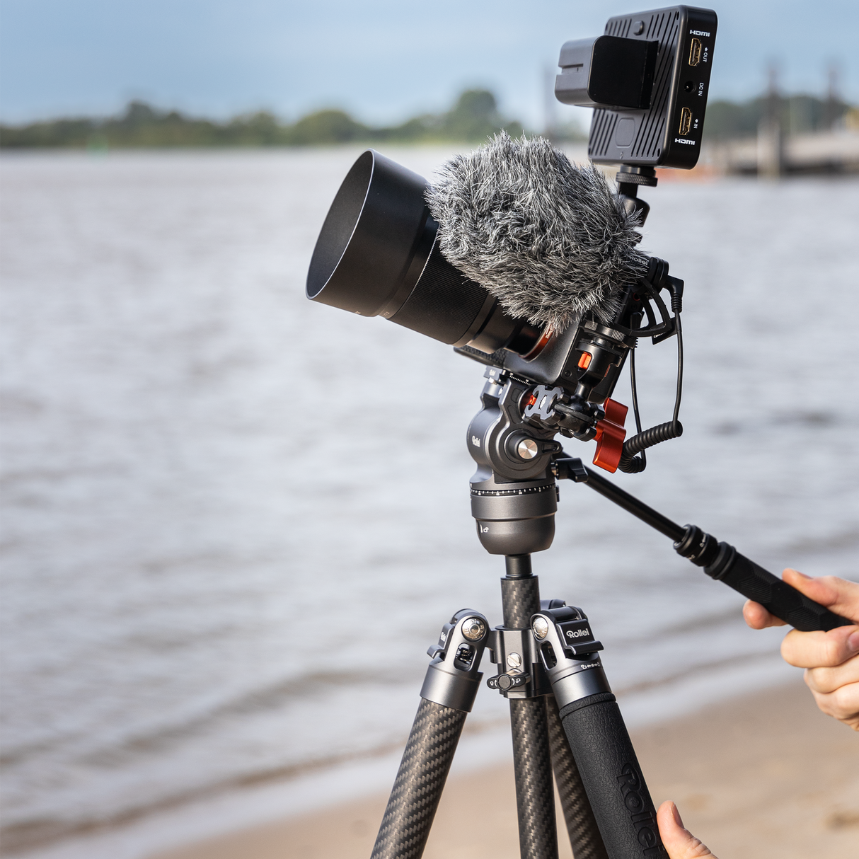 B-stock:easy traveler xl carbon video tripod gray