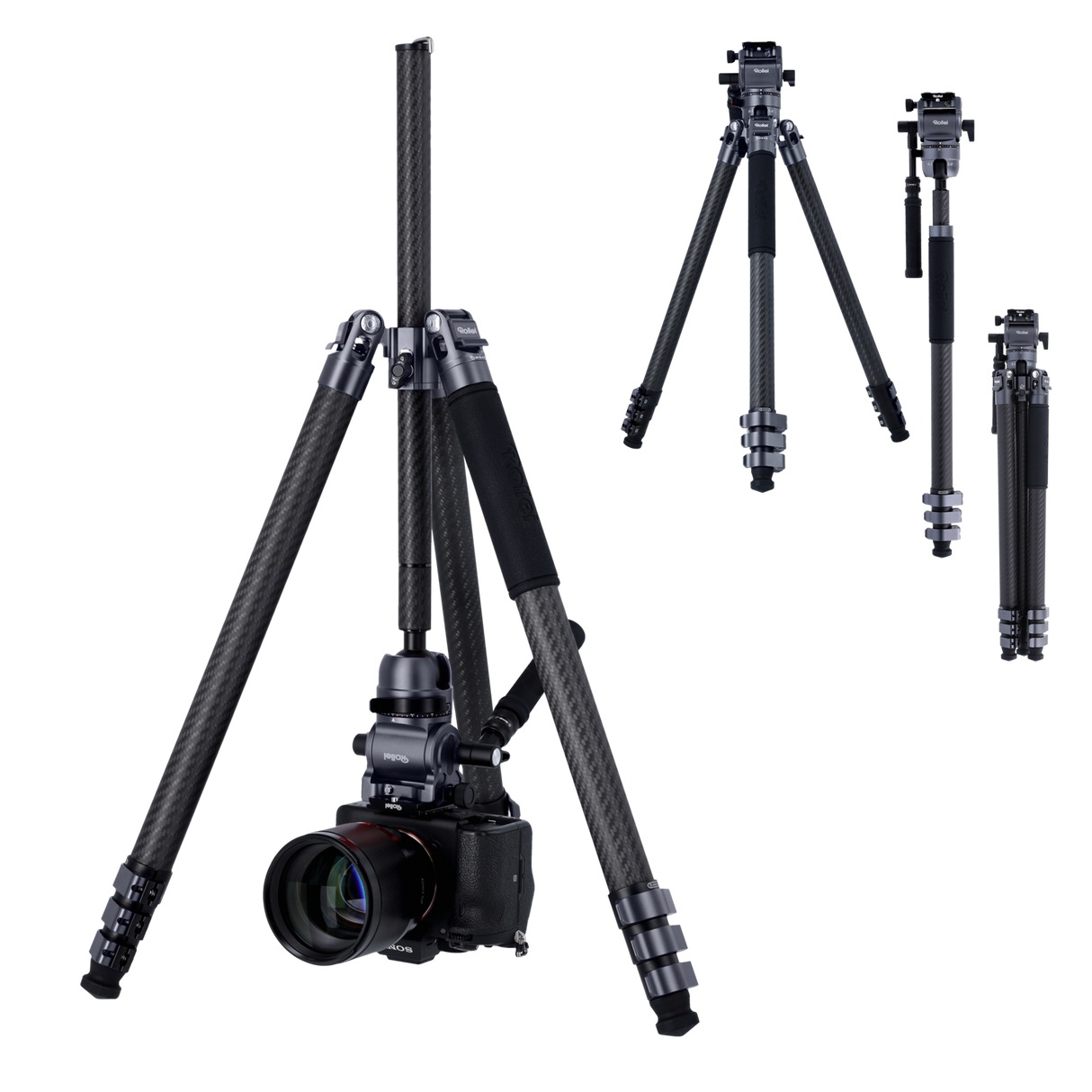 B-stock:easy traveler xl carbon video tripod gray