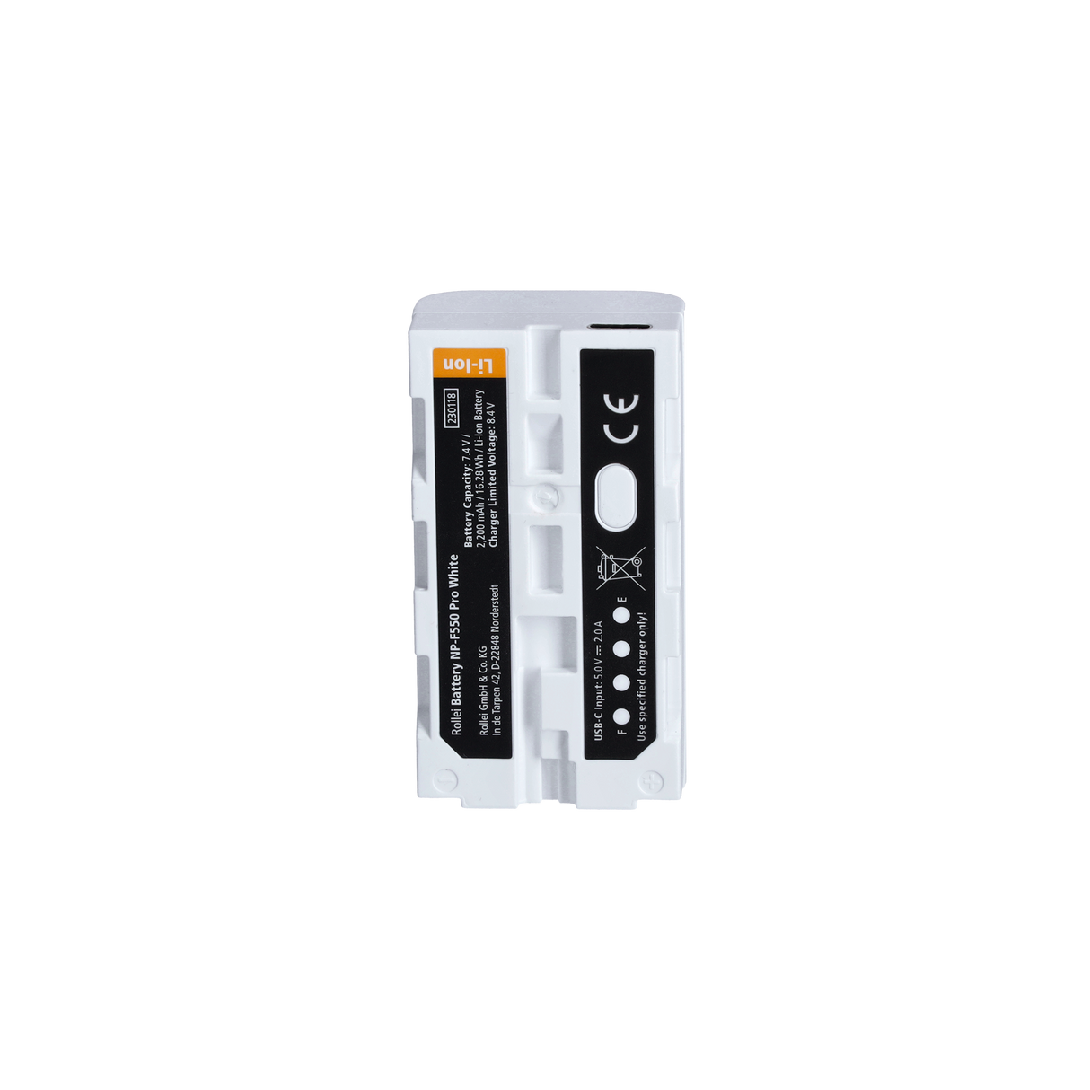 Battery | Type Sony NP-F 550 | 2,200 mAh | Prewhite